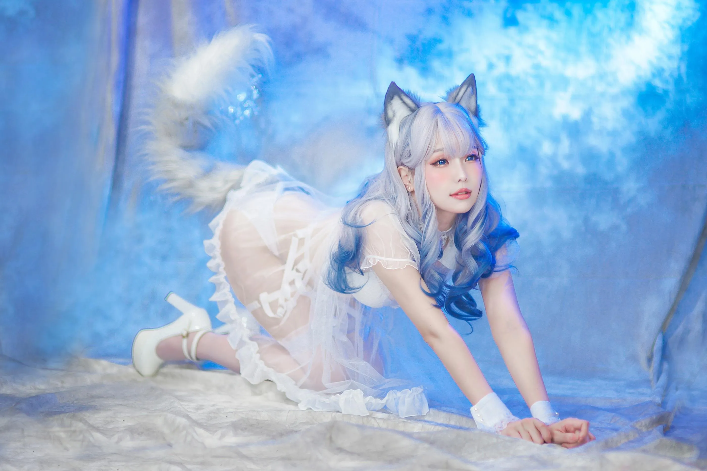 ElyEE子 – NO.43 猫耳白丝带 [48P]插图7